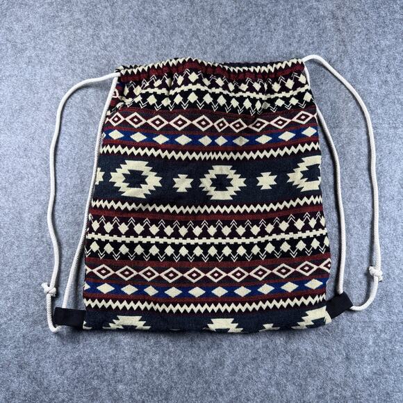 Alpaca Boho Aztec Ecuadorian Tote Bag with Drawstring - Picture 1 of 6